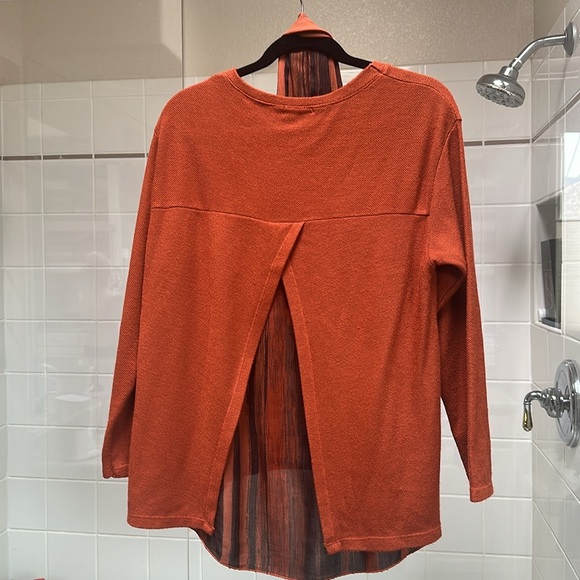 Rust Color Sweater with Scarf. Made in Italy. Size S - Picture 6 of 6